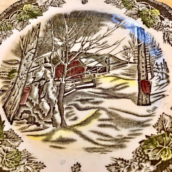 Johnson Bros Friendly Village Bread + Butter Dessert Plate Sugar Maple 6” - Picture 4 of 9
